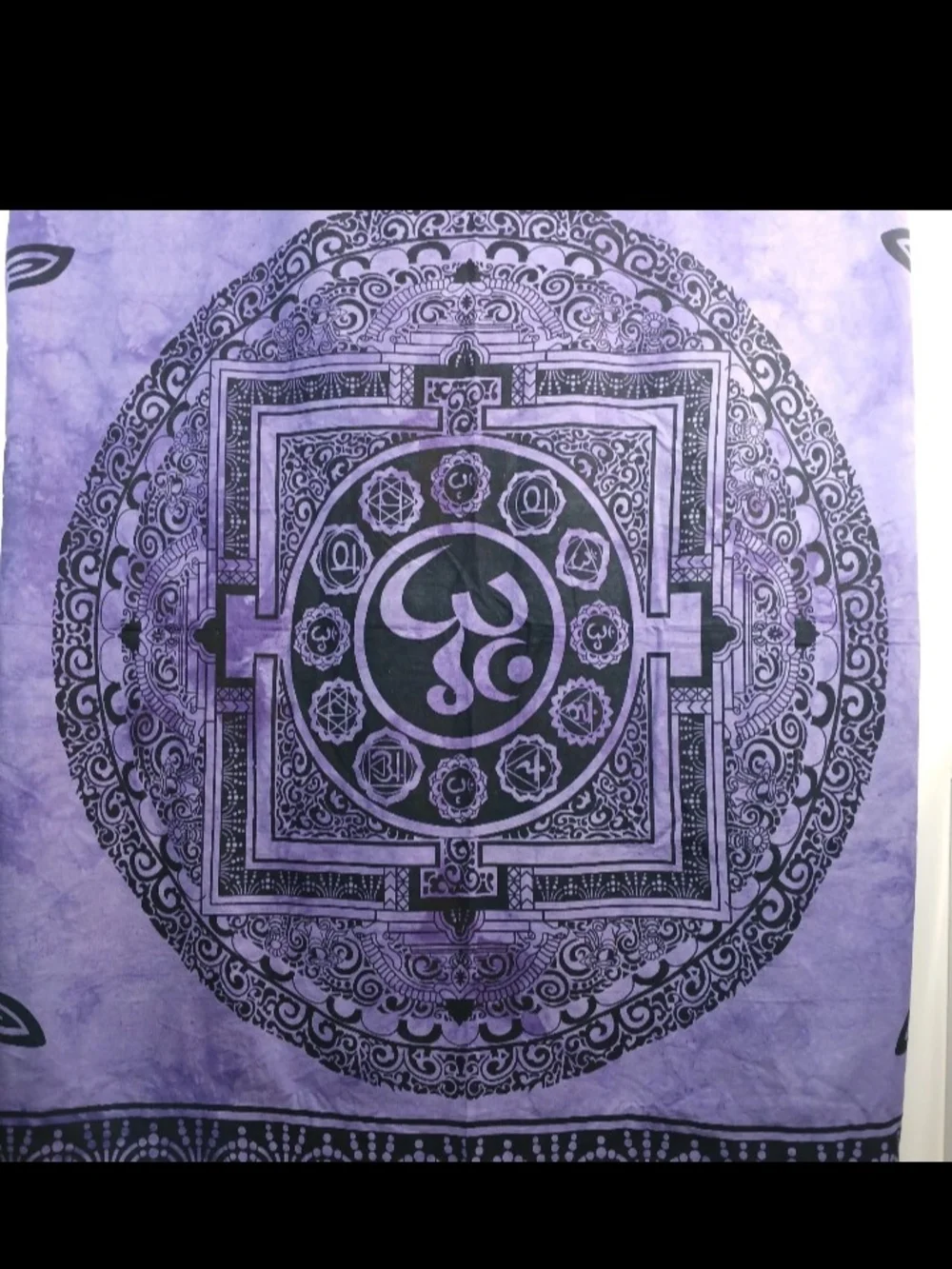 Extra Large Gypsy Rose Purple Mandala Wall Tapestry - 84x54 Inches